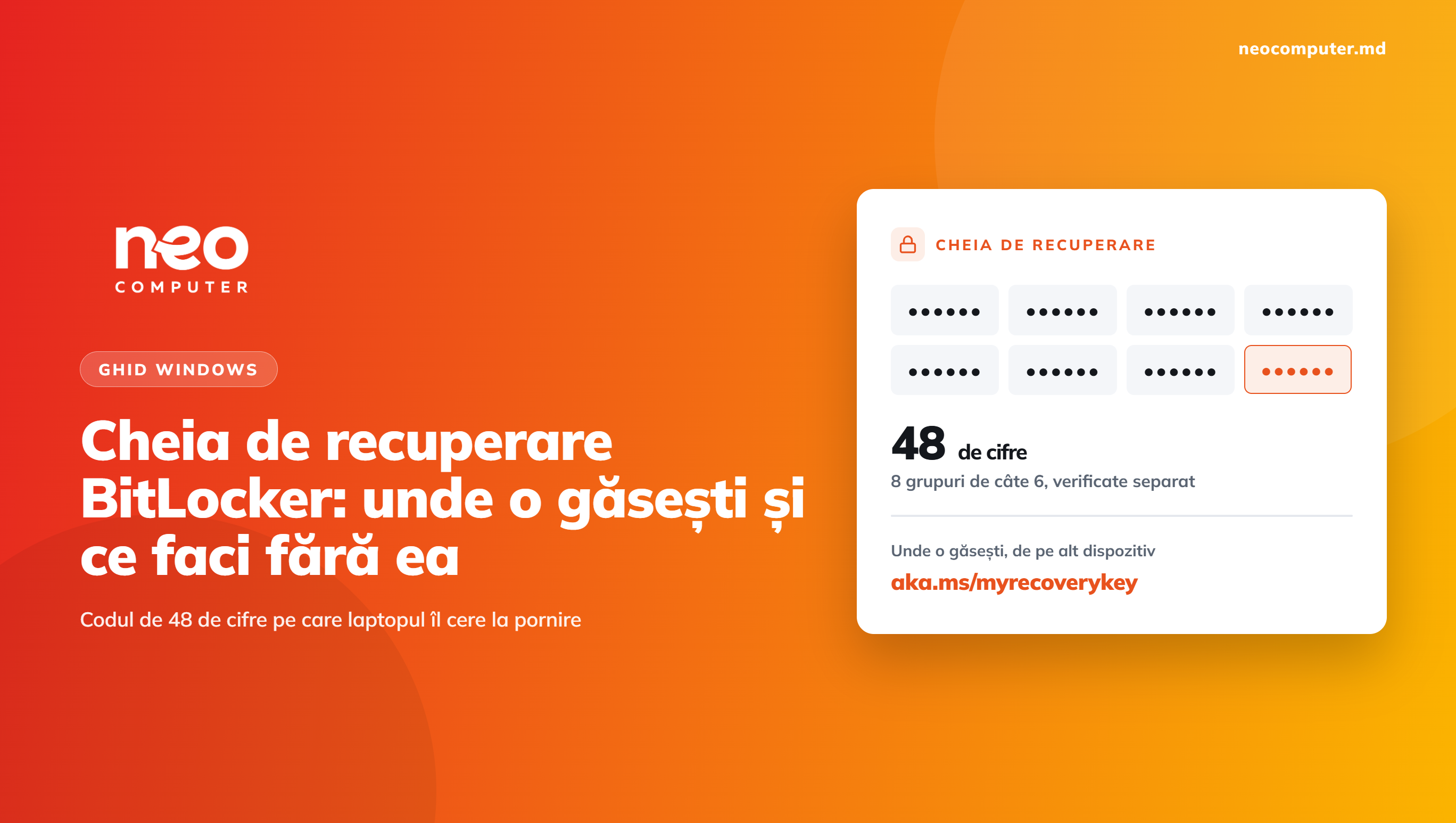 Laptopul cere cheia de recuperare BitLocker? Iată unde o găsești