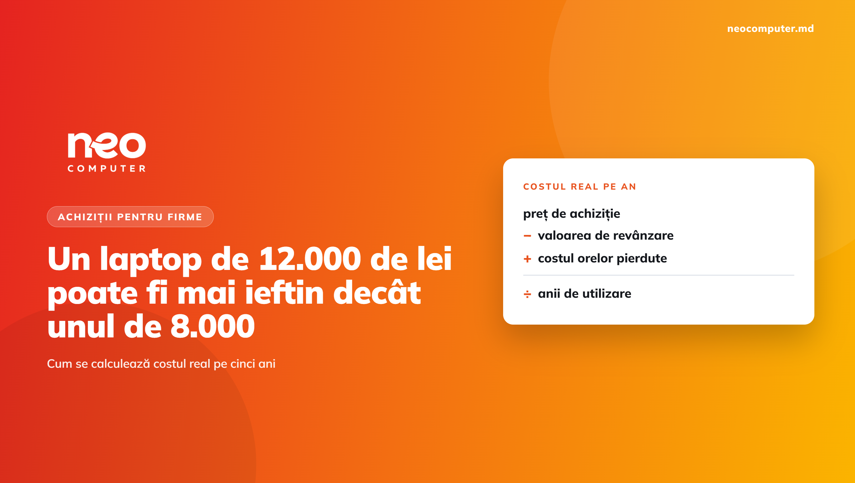 Cât costă de fapt un laptop de business pe cinci ani