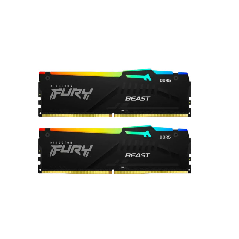Оперативная память 128GB (Kit of 2x64GB) DDR5-5600 Kingston Fury Beast RGB