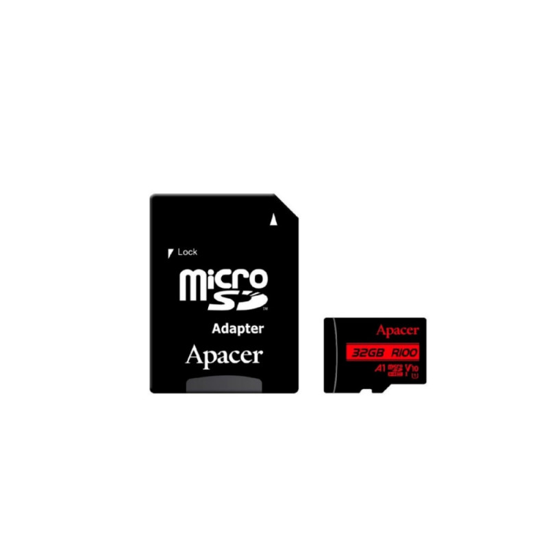 Карта памяти MicroSD 32 GB Apacer AP32GMCSH10UB-R, SD Adapter
