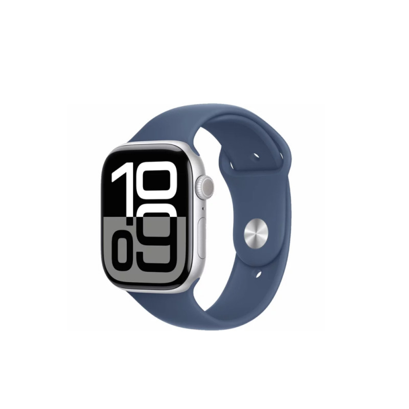 Умные часы Apple Watch Series 10 GPS, 46mm Silver, Aluminium Case with Denim Sport Band - M\L, MWWM3 EU