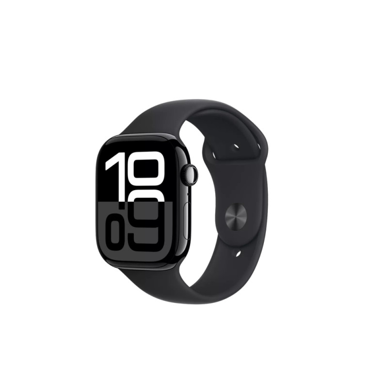 Умные часы Apple Watch Series 10 GPS, 46mm Jet Black, Aluminium Case with Black Sport Band - M/L, MWWQ3 EU