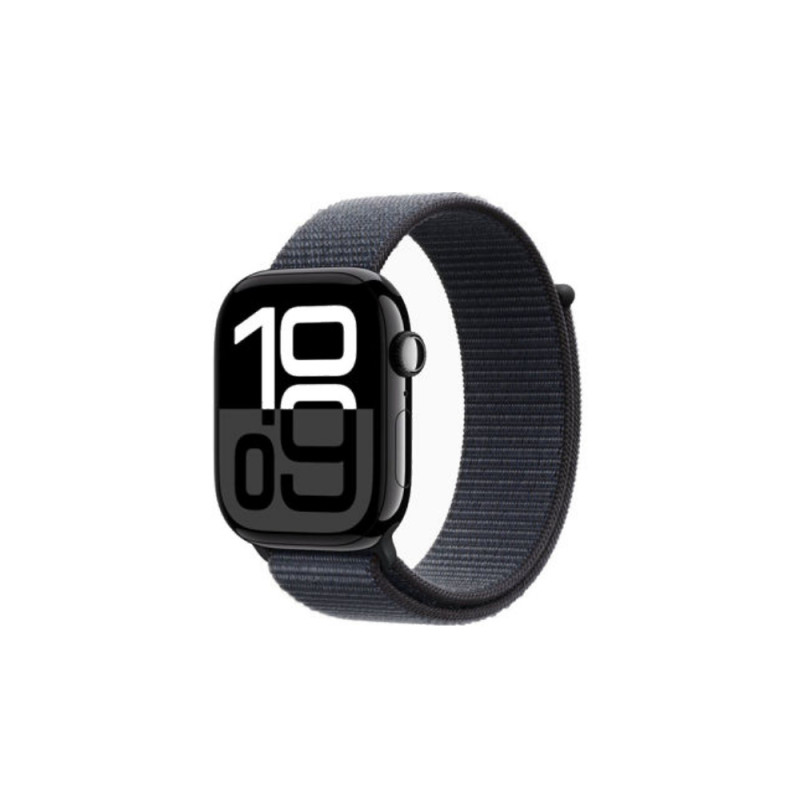 Умные часы Apple Watch Series 10 GPS, 46mm Jet Black, Aluminium Case with Ink Sport Loop, MWWR3 EU