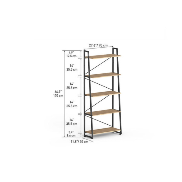 Пятиярусная книжная полка Barkan S170X5LO