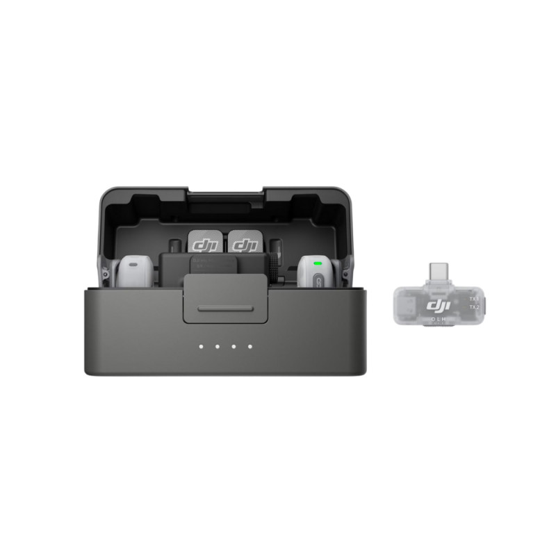 Microfon DJI Mic Mini 2 (2 TX, 1 RX, Charging Case), Black