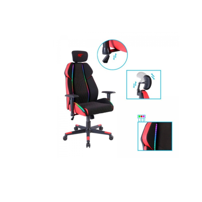 Стул Havit GC938, Черный/Красный