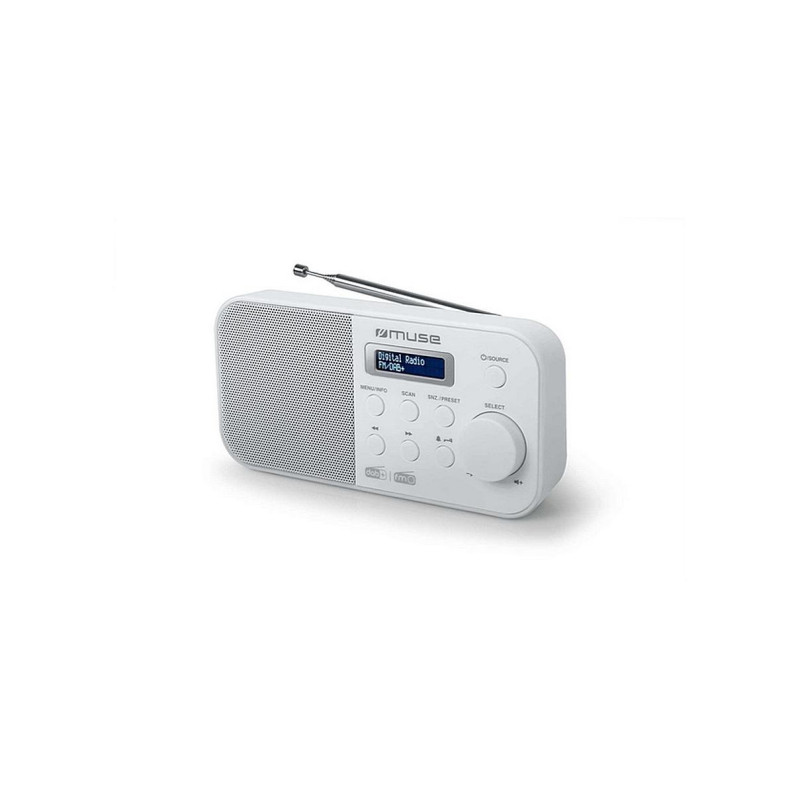 Портативная колонка MUSE M-109 DBW, Tuner DAB+, FM PLL Radio, White