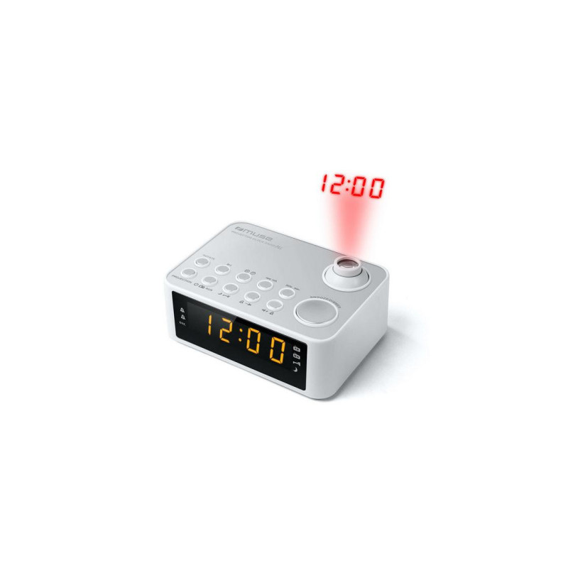 Портативная колонка MUSE M-178 PW, Tuner FM, Clocks, White