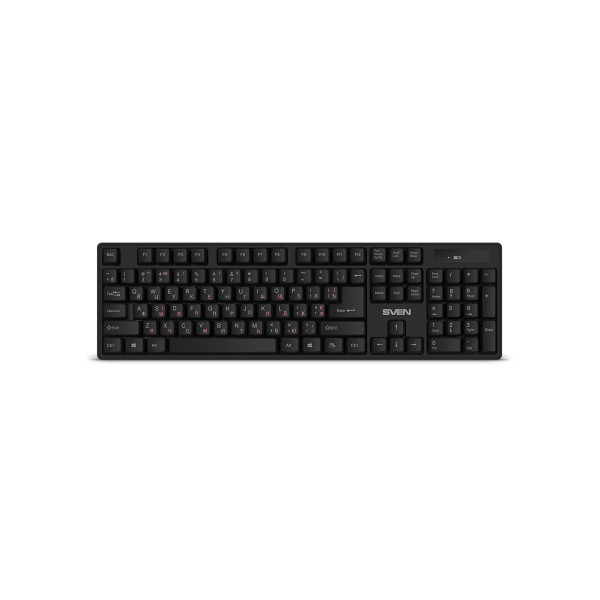 Keyboard Sven KB-C2100W, Black, Rus/Ukr/Eng