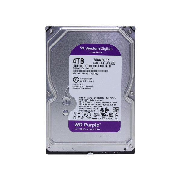 HDD 4.0TB Western Digital WD44PURZ Caviar Purple