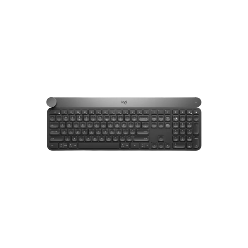 Wireless Keyboard Logitech CRAFT, Premium typing, Input dial, Spherical keys, Backlit, Multi-Device, Battery indicator, 2.4Ghz+
