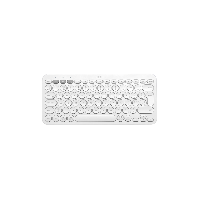 Wireless Keyboard Logitech Pebble Keys 2 K380S, Compact, Low-profile,  Fn keys, Multi-Device, Quiet Typing, 2xAAA, BT/2.4Ghz, EN