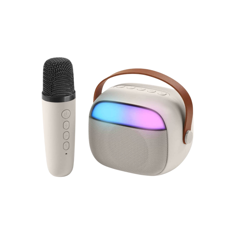 Bluetooth Speaker Cellular, Karaoke Mini, White