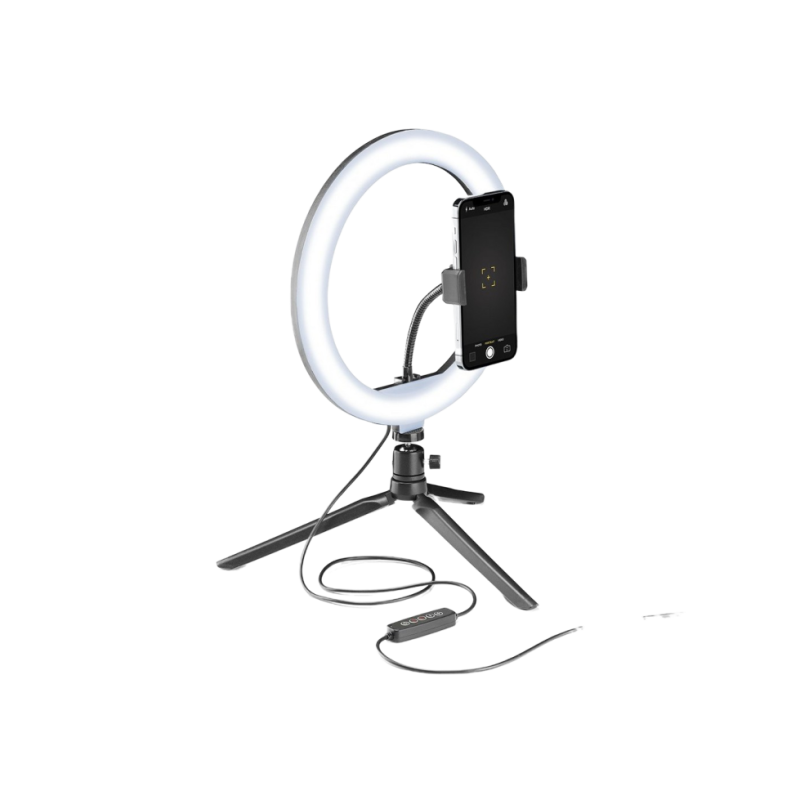 Bluetooth Selfie Ring Multicolor Tripod Cellular, Black