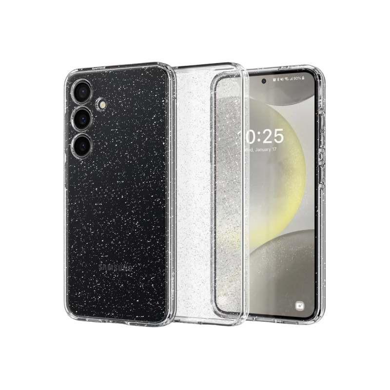 Spigen Samsung S24, жидкий кристалл, блестящий кристалл