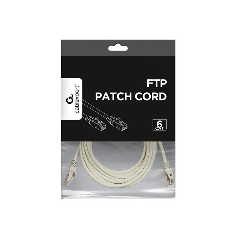 Патч-корд Cat.6/FTP, 5 м, белый, PP6-5M/W, Cablexpert