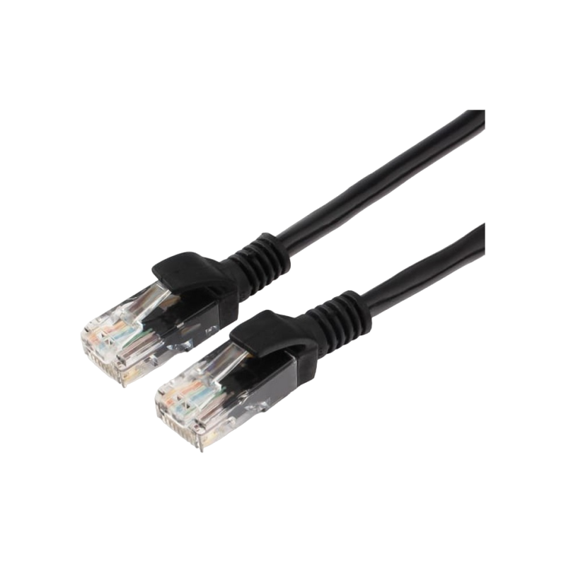 10 м, коммутационный шнур черный, PP12-10M/BK, Cat.5E, Cablexpert, литые внешние рельефные вилки 50u"