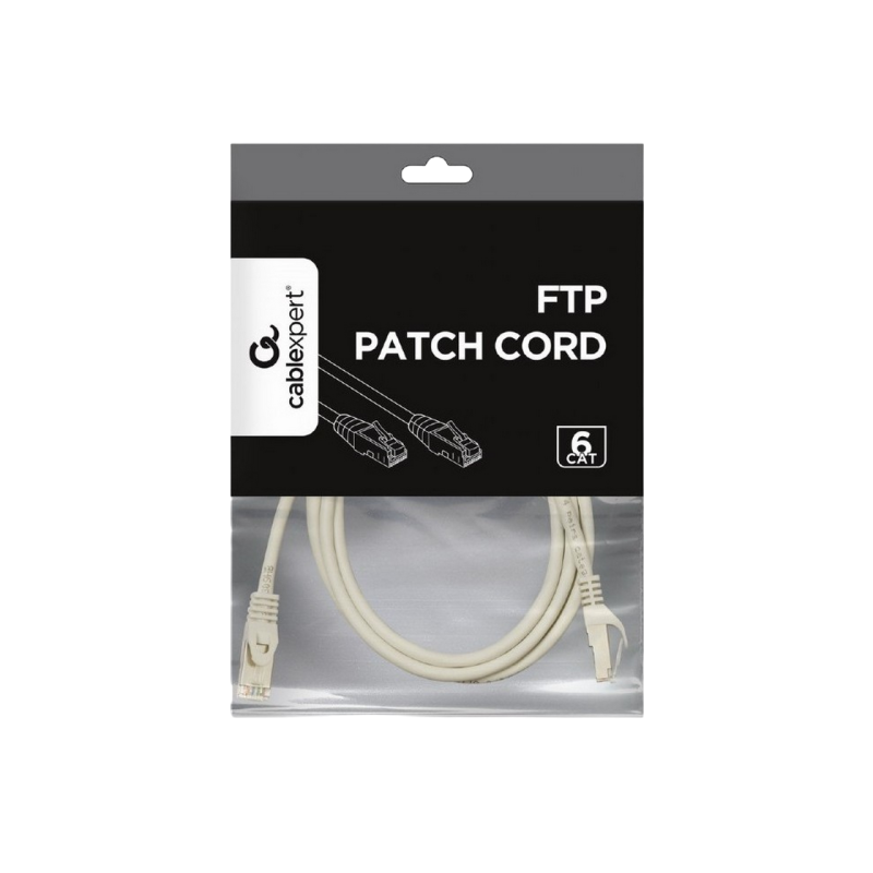 Патч-корд Cat.6/FTP, 5 м, белый, PP6-5M/W, Cablexpert