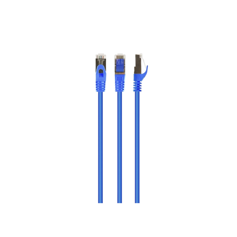 Cat.6A SFTP 0,25 м, синий, медный, PP6A-LSZHCU-B-0,25 м, Cablexpert, малодымный, без галогенов (LSZH)