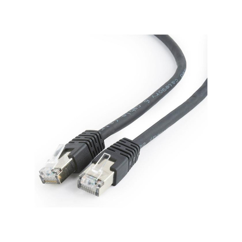 Патч-корд Cat.6/FTP, 2 м, черный, PP6-2M/BK, Cablexpert