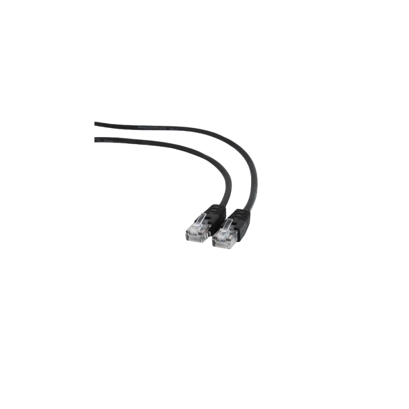 10 м, коммутационный шнур черный, PP12-10M/BK, Cat.5E, Cablexpert, литые внешние рельефные вилки 50u"