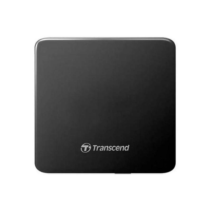 Внешний портативный тонкий 8x DVD-RW привод Transcend "TS8XDVDS", черный, (USB2.0), розничная продажа
