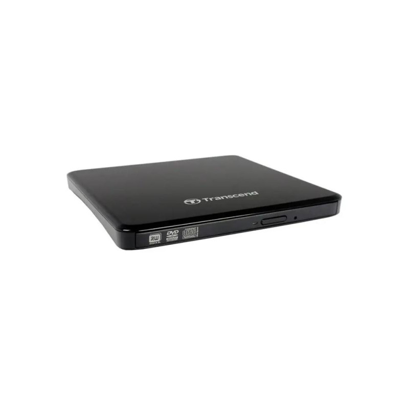 Внешний портативный тонкий 8x DVD-RW привод Transcend "TS8XDVDS", черный, (USB2.0), розничная продажа