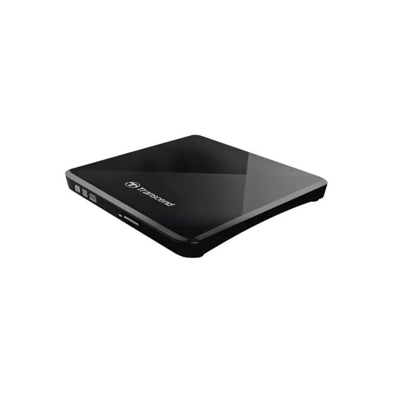 Внешний портативный тонкий 8x DVD-RW привод Transcend "TS8XDVDS", черный, (USB2.0), розничная продажа