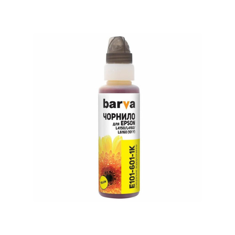 Чернила Barva для Epson 101 Y, 100гр, Onekey Compatible, Желтые