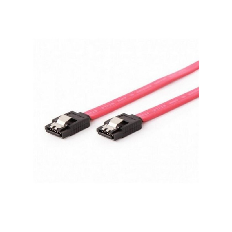 Кабель Serial ATA III 10 см кабель передачи данных, металлические зажимы, Cablexpert CC-SATAM-DATA-0.1M