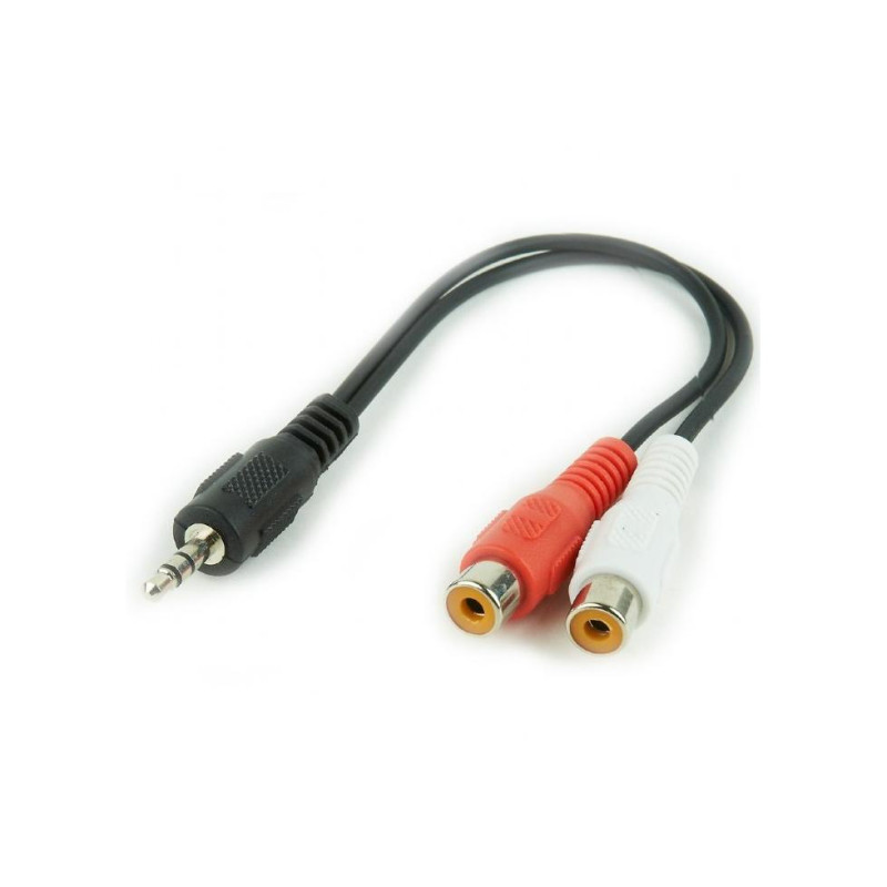CCA-406 3,5-мм стереоштекер на 2 x phono-разъема, кабель 0,2 метра, Cablexpert