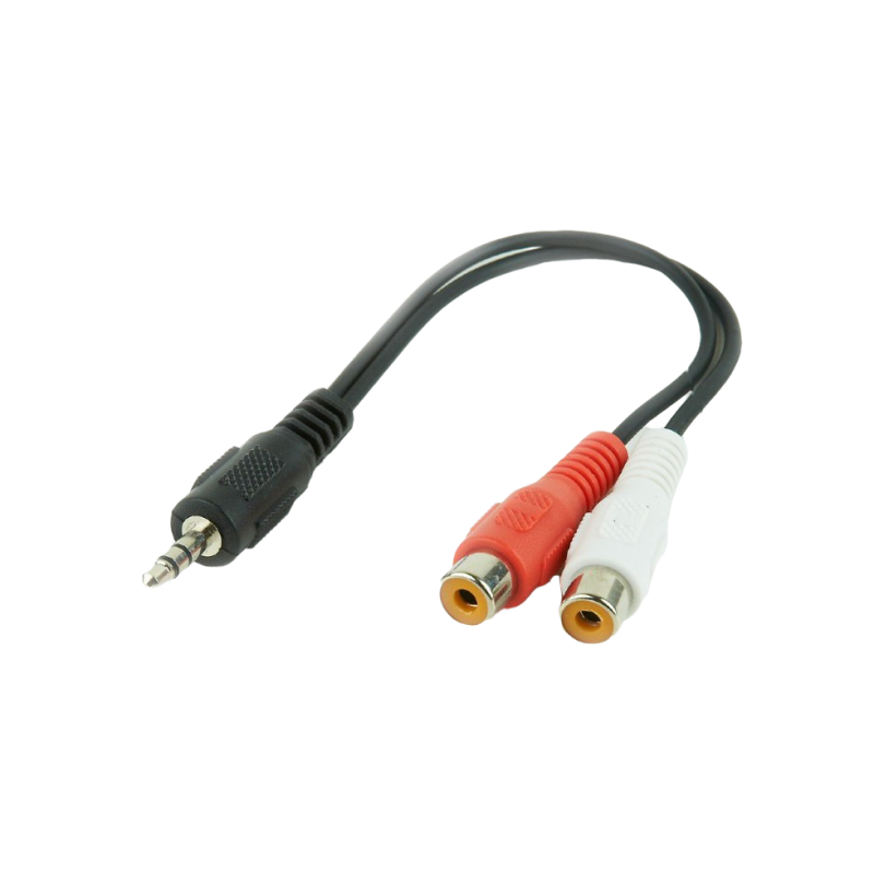 CCA-406 3,5-мм стереоштекер на 2 x phono-разъема, кабель 0,2 метра, Cablexpert