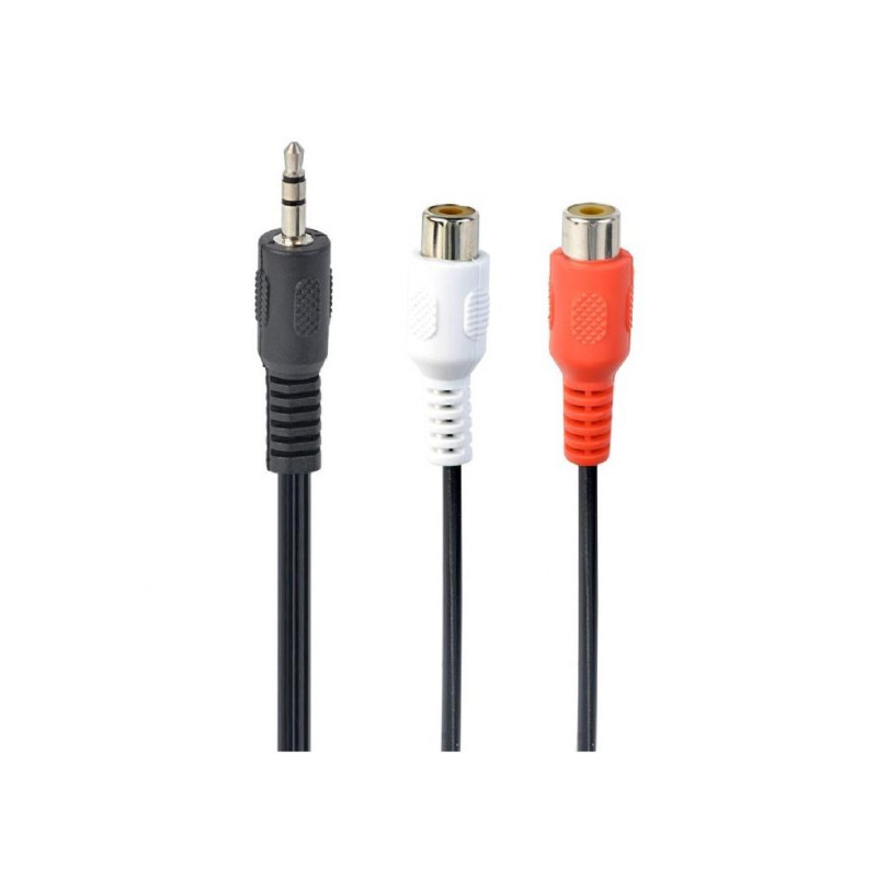 CCA-406 3,5-мм стереоштекер на 2 x phono-разъема, кабель 0,2 метра, Cablexpert