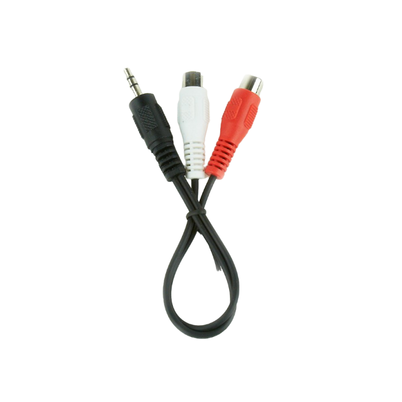 CCA-406 3,5-мм стереоштекер на 2 x phono-разъема, кабель 0,2 метра, Cablexpert