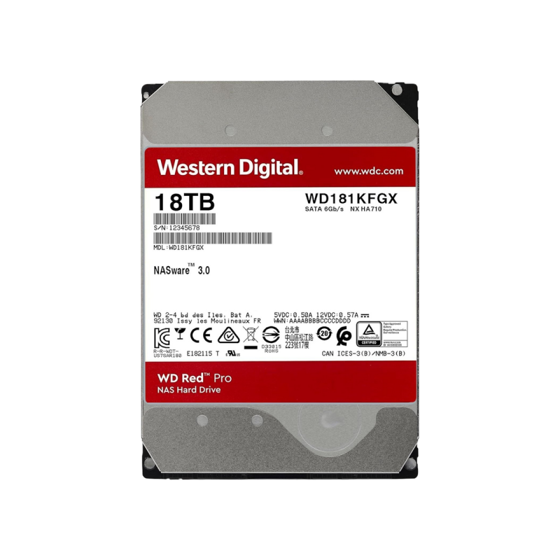 Жесткий диск 18.0TB Western Digital Red Pro WD181KFGX