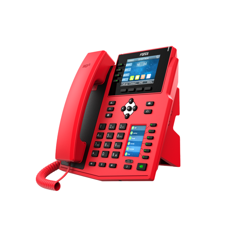Fanvil X5U-R RED, IP-телефон высокого класса, цветной дисплей