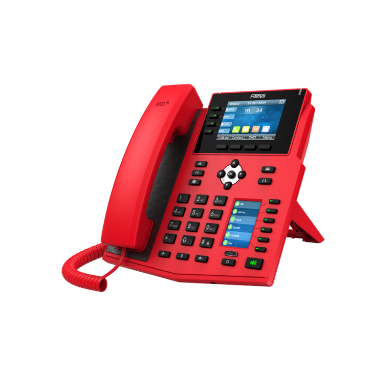 Fanvil X5U-R RED, IP-телефон высокого класса, цветной дисплей