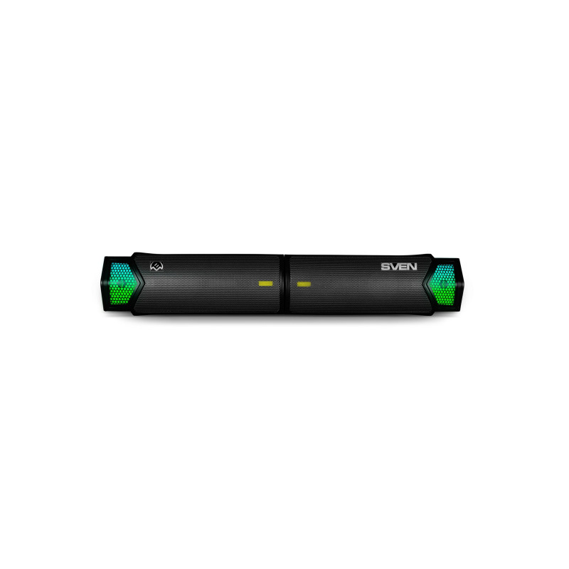 Компактный игровой саундбар SVEN SB-G1450 с Bluetooth и динамической переключаемой подсветкой, черный (RMS 10 Вт, USB, дисплей