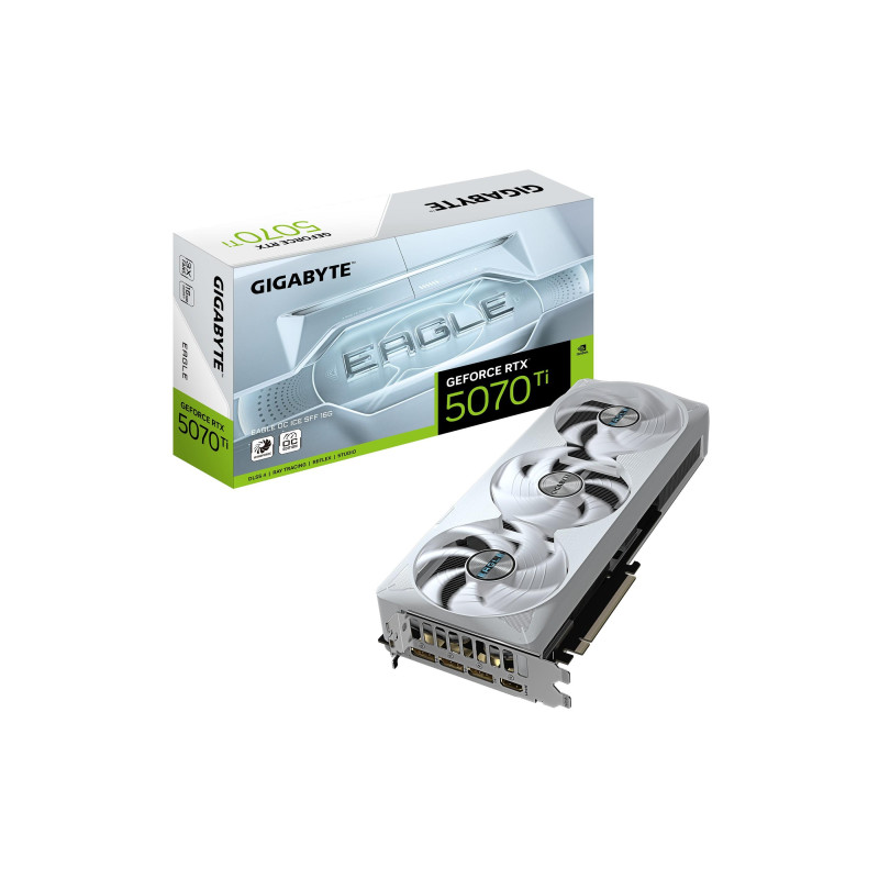Видеокарта Gigabyte GeForce RTX 5070 Ti Eagloe OC ICE 16G
