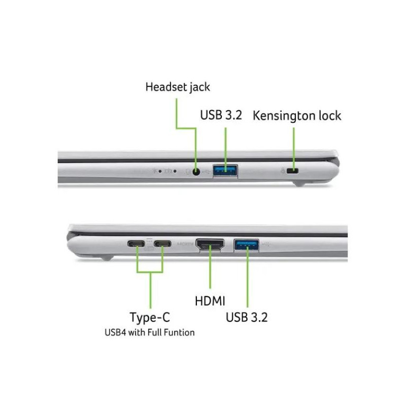 ACER Aspire Go 15 AG15-72P, чистое серебро