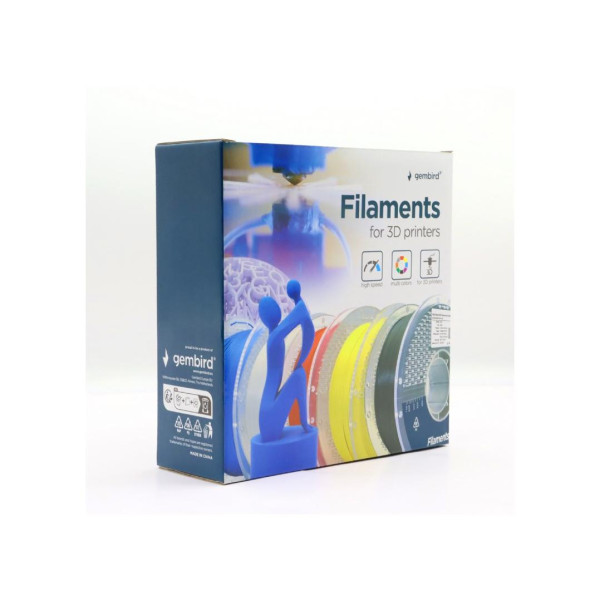 Высокоскоростная ABS-нить Gembird, черная, 1,75 мм, 1 кг