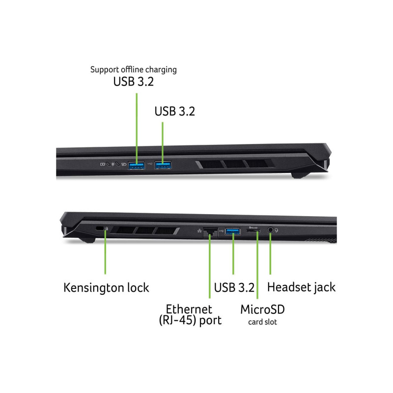 ACER Nitro V 17 AI ANV17-41 Obsidian Black 17.3” IPS FHD 144Hz (AMD Ryzen 7 260 AI 8xCore 3.8-5.1GHz, 32GB DDR5 RAM