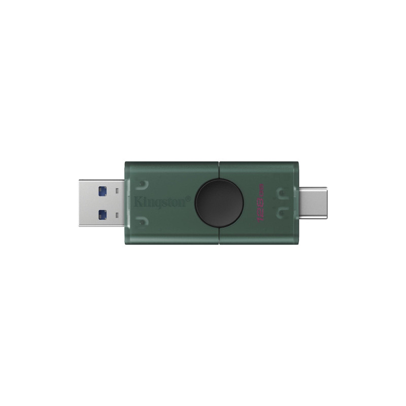128GB USB3.2 Kingston DataTraveler Duo, Teal, USB-C OTG + USB-A, Ultra-small (Read 150 MByte/s, Write 30 MByte/s