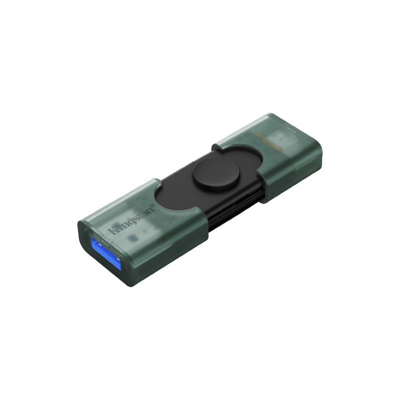 256GB USB3.2 Kingston DataTraveler Duo, Teal, USB-C OTG + USB-A, Ultra-small (Read 150 MByte/s, Write 30 MByte/s