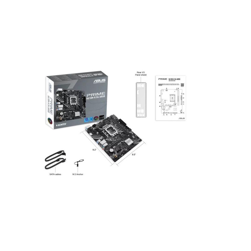 Материнская плата Asus Prime H610M-K D4 ARGB