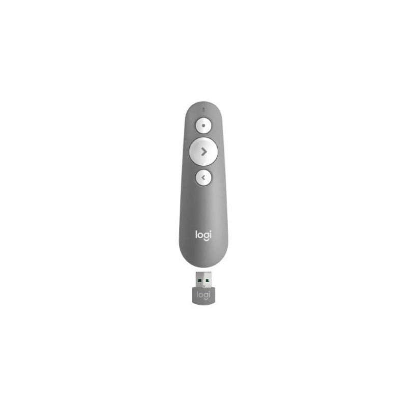 Пульт дистанционного управления Logitech R500s Laser Presentation Remote, Bluetooth и 2,4 ГГц, радиус действия беспроводной связи 20 м, графитовый