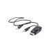 Переходник VGA-HDMI - Gembird A-VGA-HDMI-02, кабель-переходник VGA на HDMI+ VGA, 0,15 м, черный