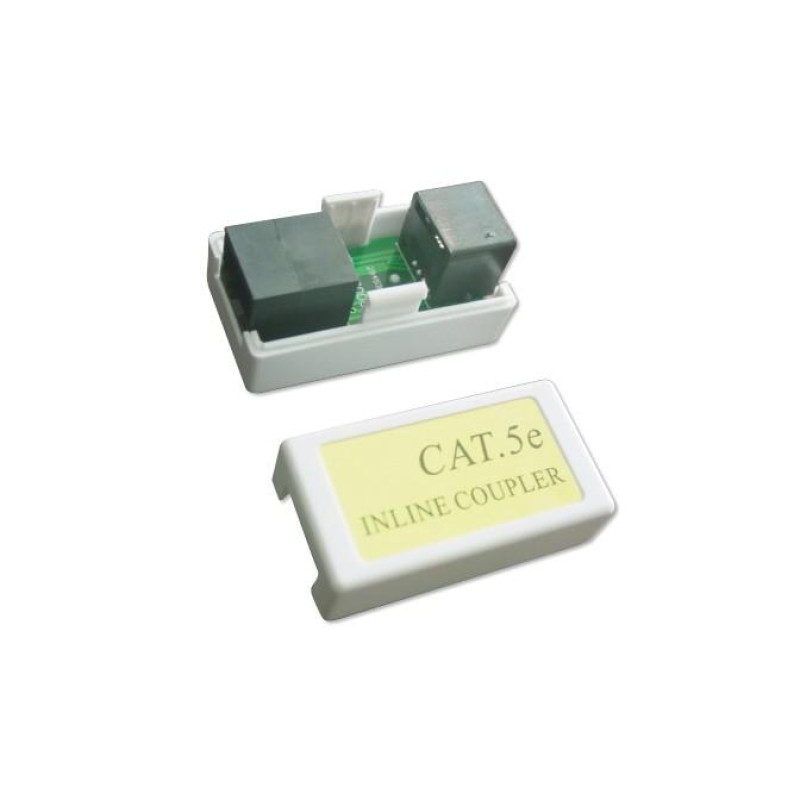 Соединитель LAN 8P8C, разъемы RJ-45F - RJ-45F, совместимый с категорией 5E, белый