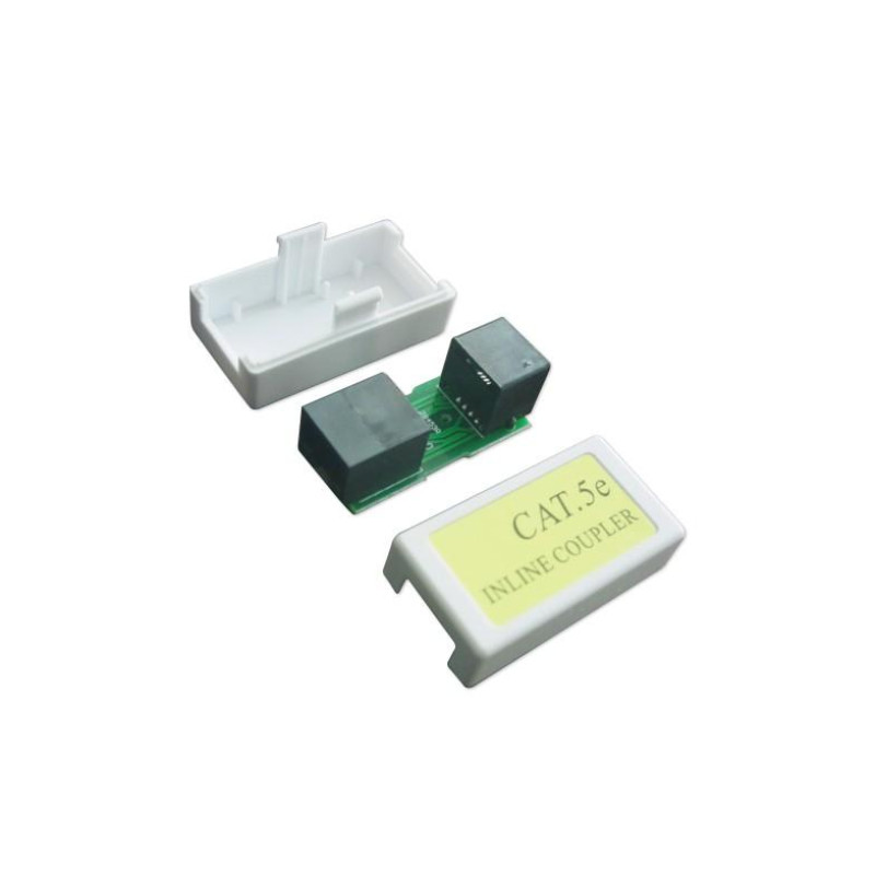 Соединитель LAN 8P8C, разъемы RJ-45F - RJ-45F, совместимый с категорией 5E, белый
