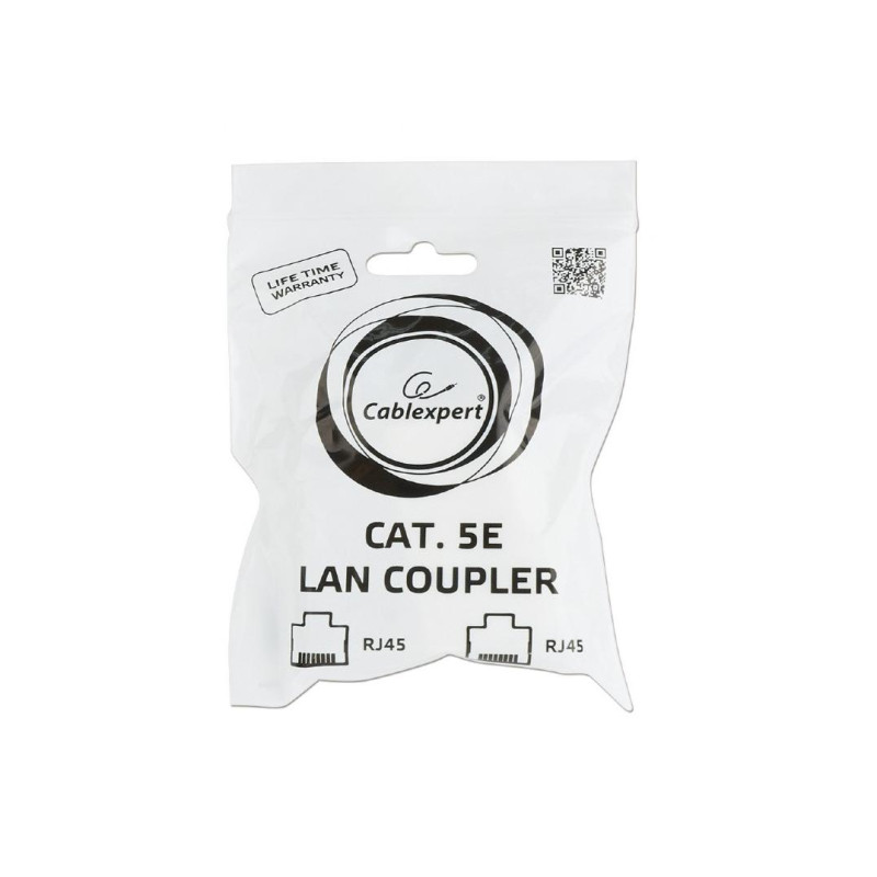 Соединитель LAN 8P8C, разъемы RJ-45F - RJ-45F, совместимый с категорией 5E, белый
